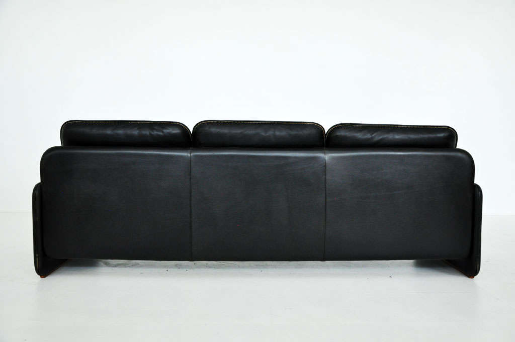 De Sede black leather sofa 2