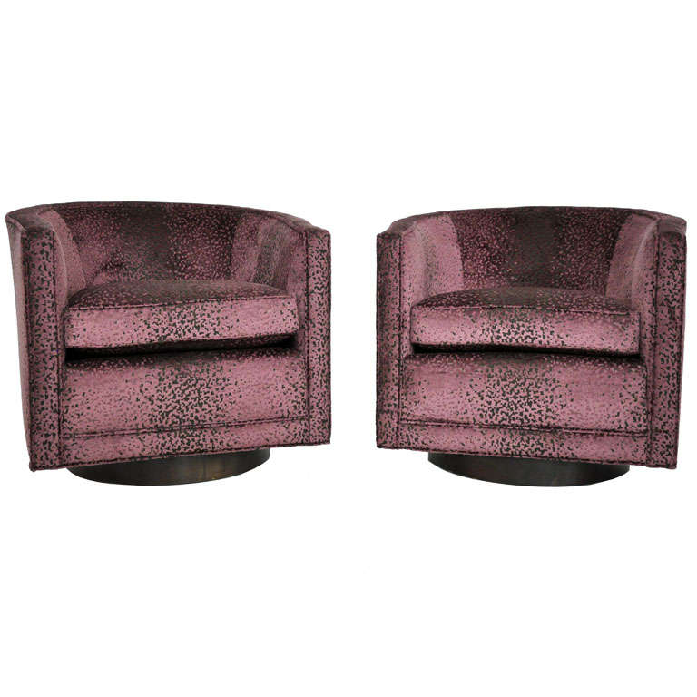 Dunbar Swivel Lounge Chairs - Edward Wormley