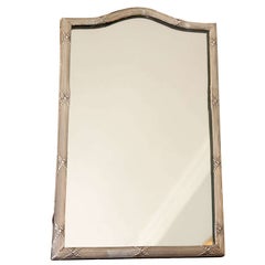 Spiegel aus edwardianischem Silber mit Punzierung