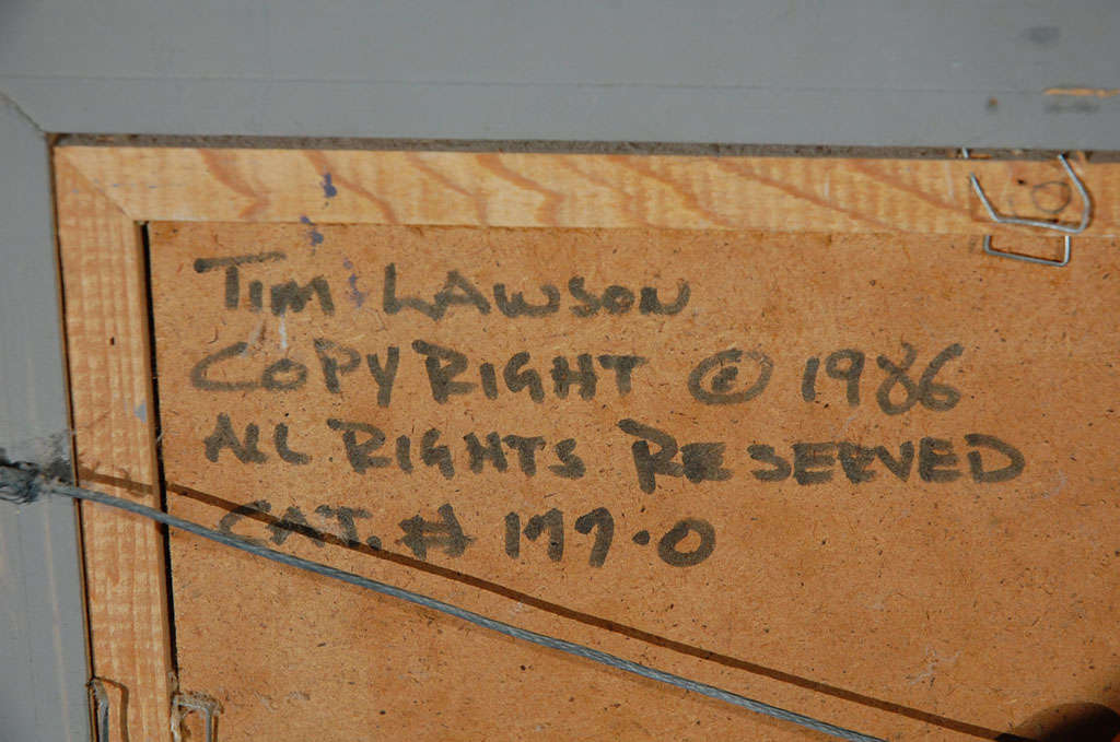 20th Century Tim Lawson Oil Painting on Board, Signed, Dated Landscape