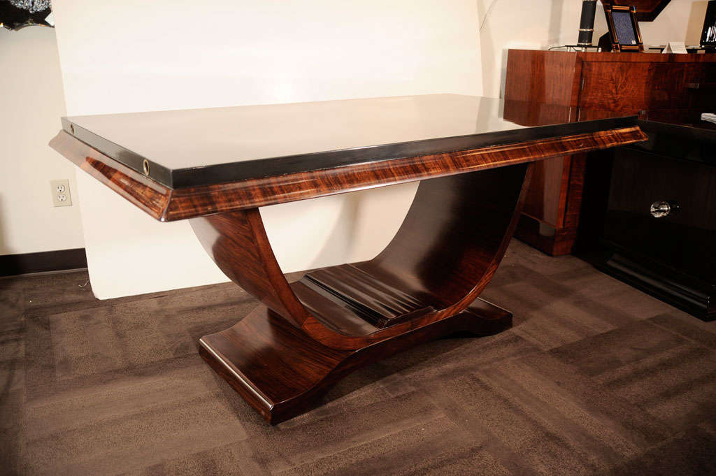 Art Deco Dining Table with Stylized 