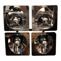 Modernist Four-Way Chrome Sconce & Wall Sculpture by Sciolari 10