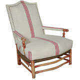 Wooden Upholstered Armchair