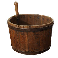 19th c. Continental Oak Grape  Bucket