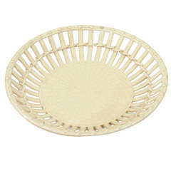 English Creamware Dessert Basket