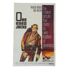 Vintage Original 1961 "One Eyed Jacks" Promo Movie Poster