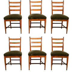 Antique A Set of Six Biedermeier Side Chairs