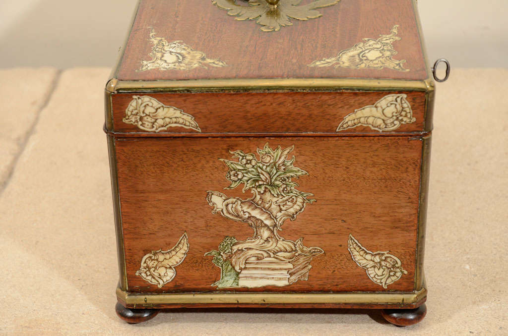 A mid 18th German Ivory Inlaid Mahogany Box 6