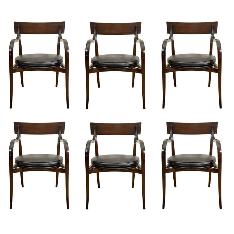 A Set of Eight Ed Wormley for Dunbar 'Alexandria' Chairs.