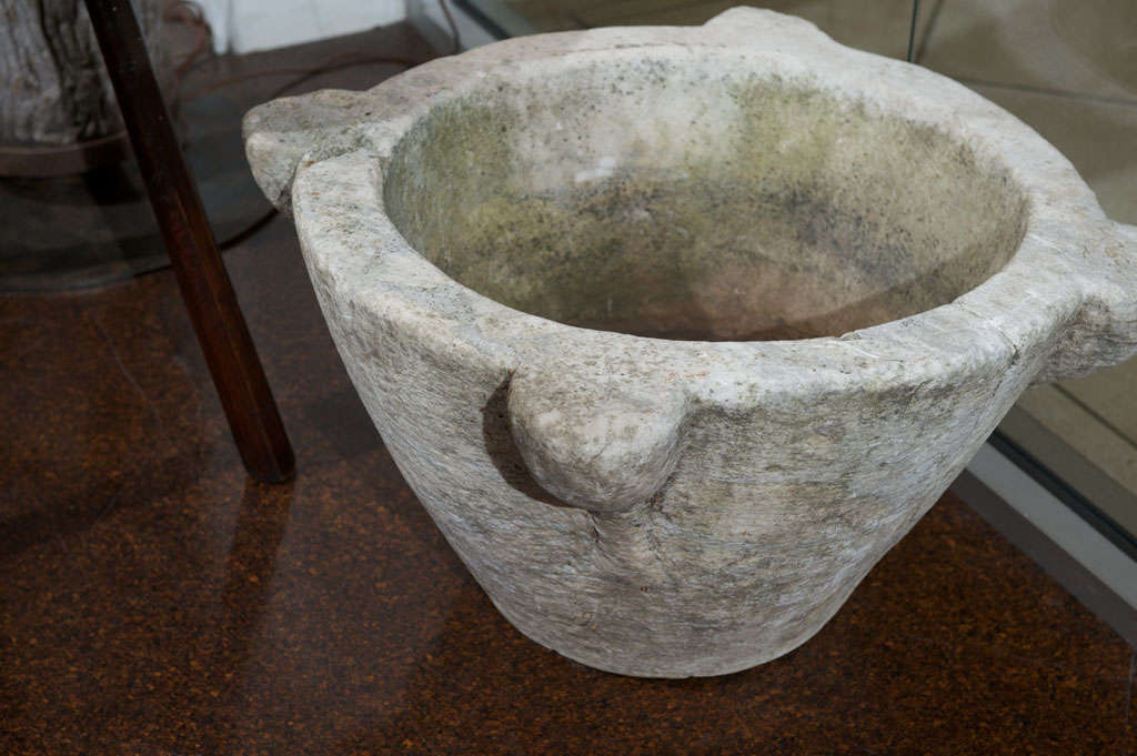 French Very Large-Scale Carved Stone Mortar For Sale