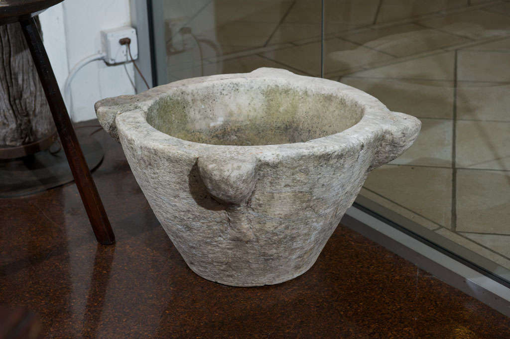 Very Large-Scale Carved Stone Mortar