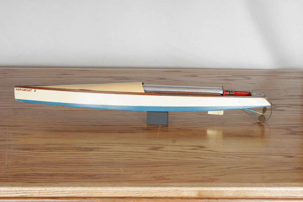 Original 'Hobbies Bowman Aeroboat II' Model made by Bowman Models of Norfolk England with its original wooden case and labels.