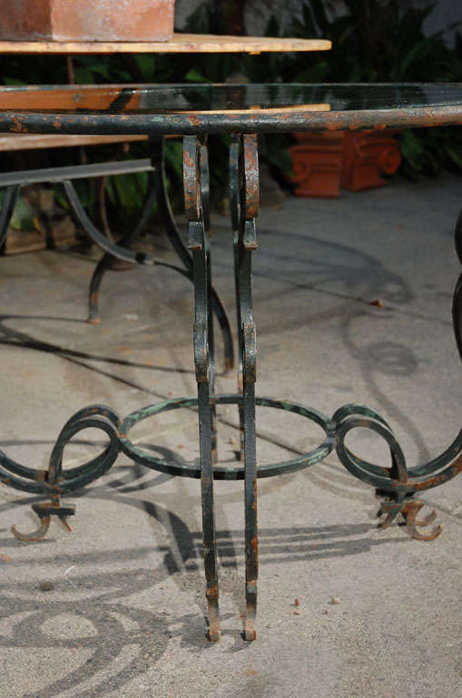 French Iron and Glass Table, Circa 1900 4