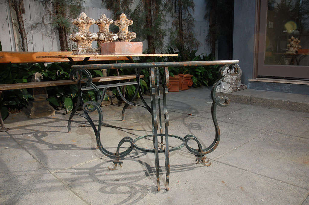 French Iron and Glass Table, Circa 1900 5