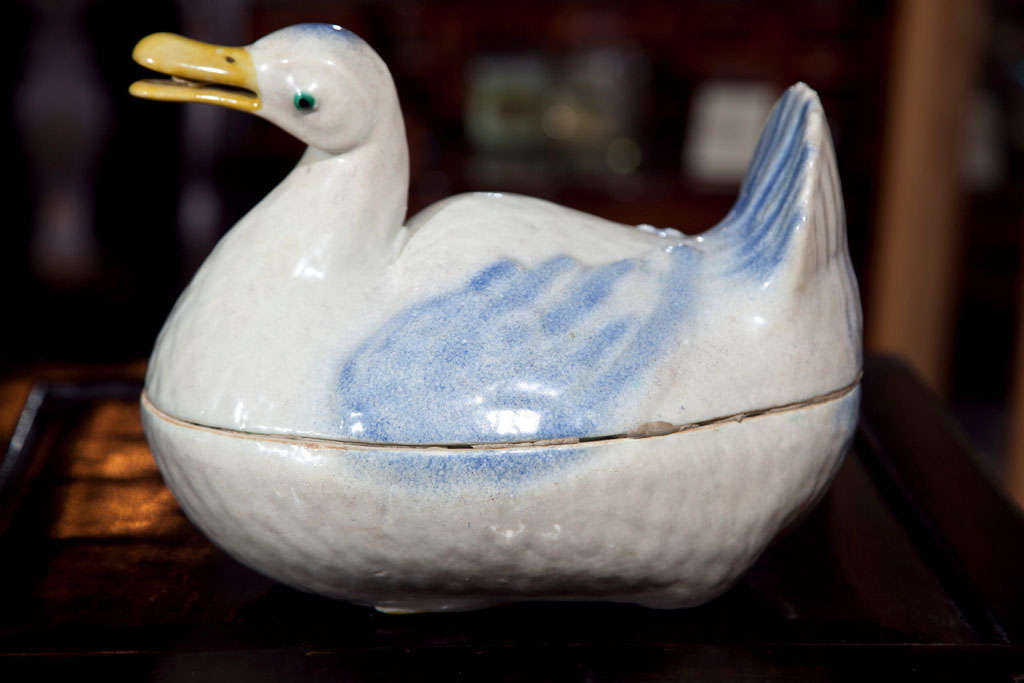 Chinese Porcelain Duck Tureen at 1stDibs