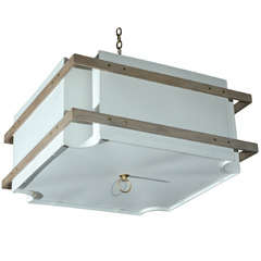 Paul Marra Shaded Scalloped Fixture with Banding