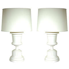 Pair of Neoclassical Urn Table Lamps