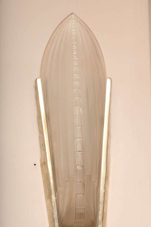 Pair of Art Deco Wall Sconces by Gênet et Michon In Good Condition For Sale In Bridgewater, CT