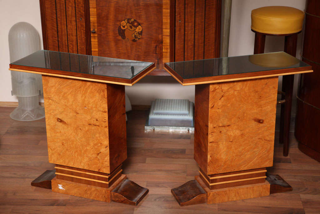 Pair of French Art Deco Side Tables For Sale 4
