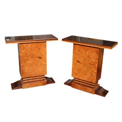 Vintage Pair of French Art Deco Side Tables