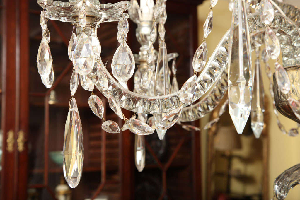 Georgian cut glass chandelier c.1770 4