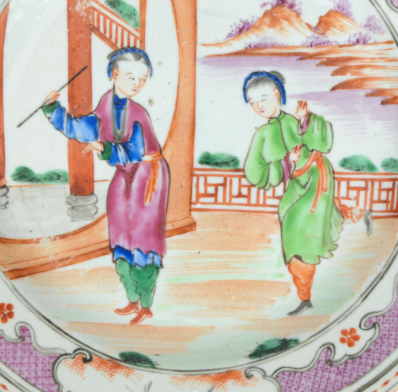 18th C. Chinese Porcelain, Famille Rose PLATE, Qing, Qianlong Period 2