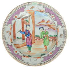 18th C. Chinese Porcelain, Famille Rose PLATE, Qing, Qianlong Period