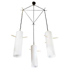 Italian 1950s Modern Pendant Light Attributed to Stilnovo 11
