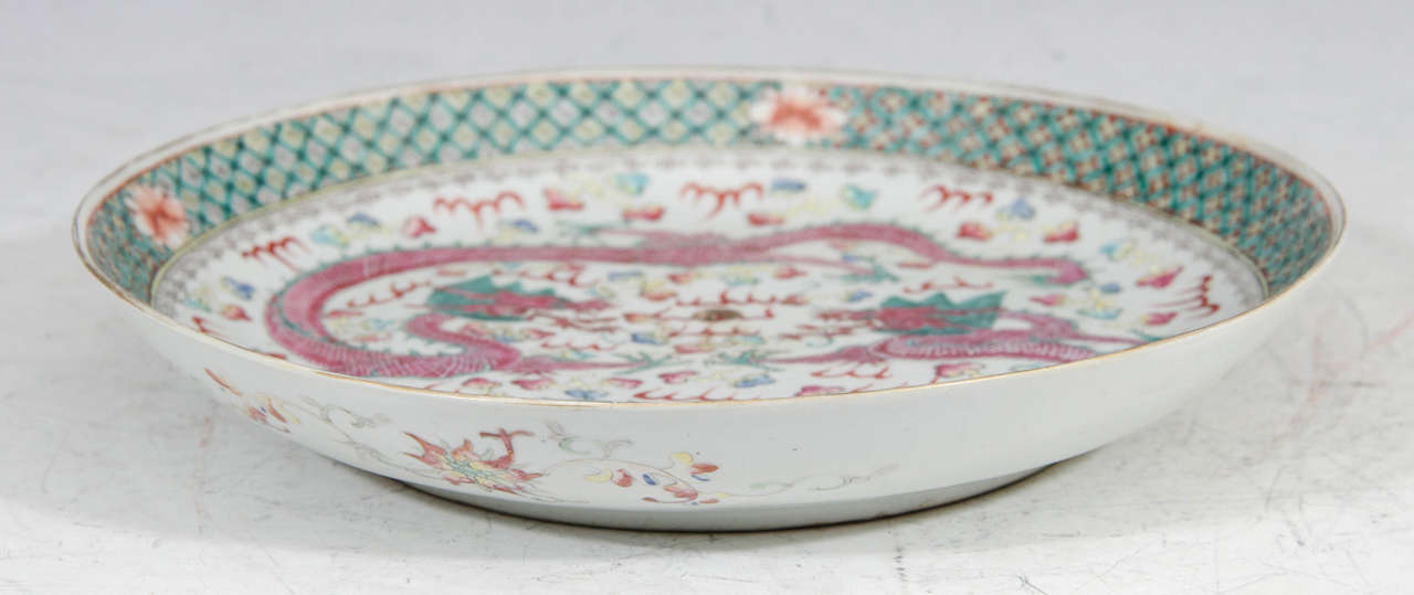 Qing Dynasty Chinese Famille Rose Charger