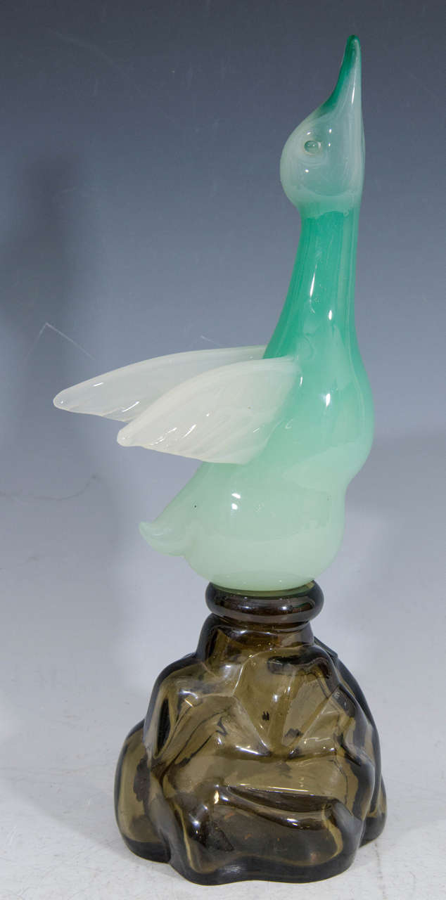 Mid-Century Murano Glass Bottles in the Shape of Ducks by Girolamo Luxardo