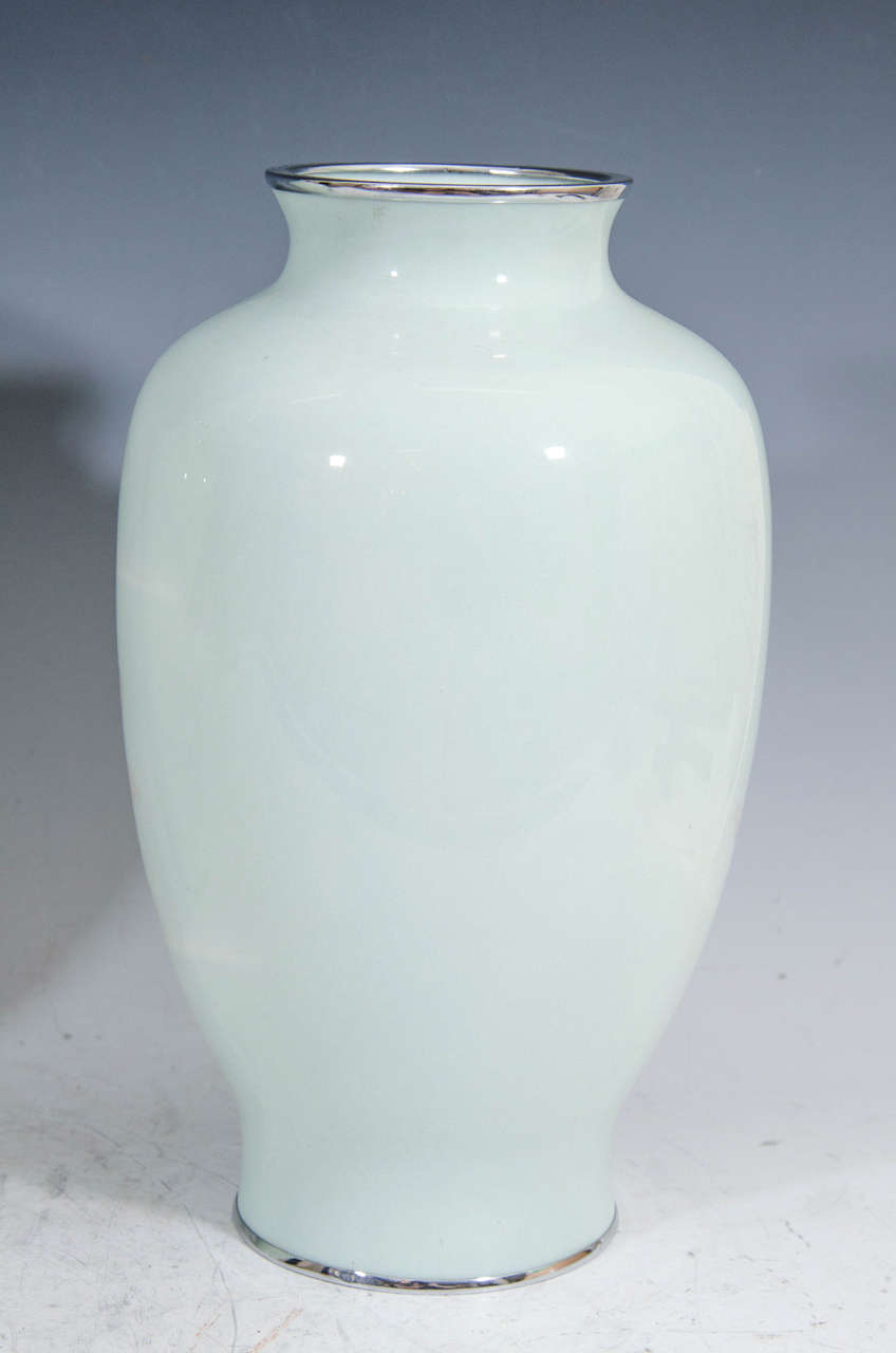 Japanese Vintage Pair of Ando Jubei Studio Cloisonne Vases