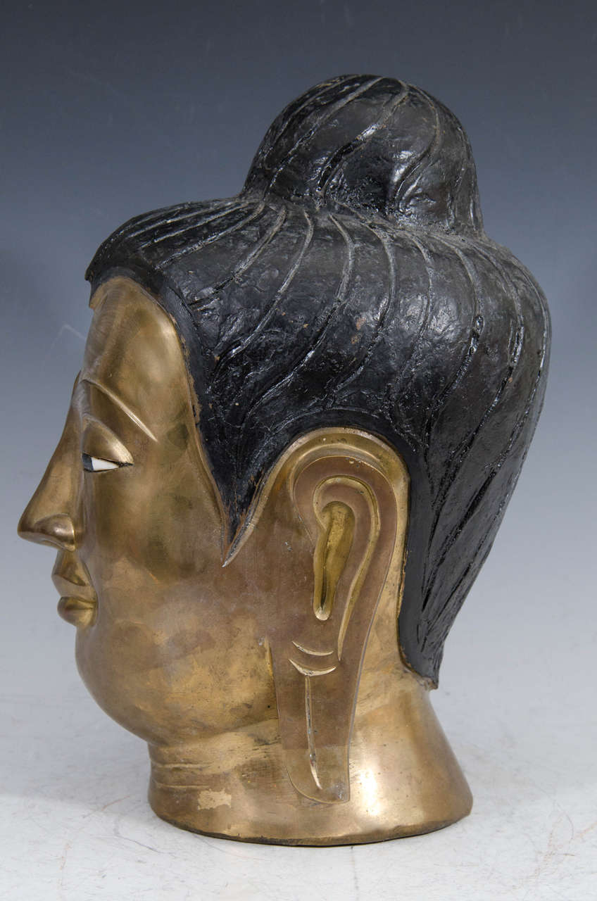 buddha head bronze