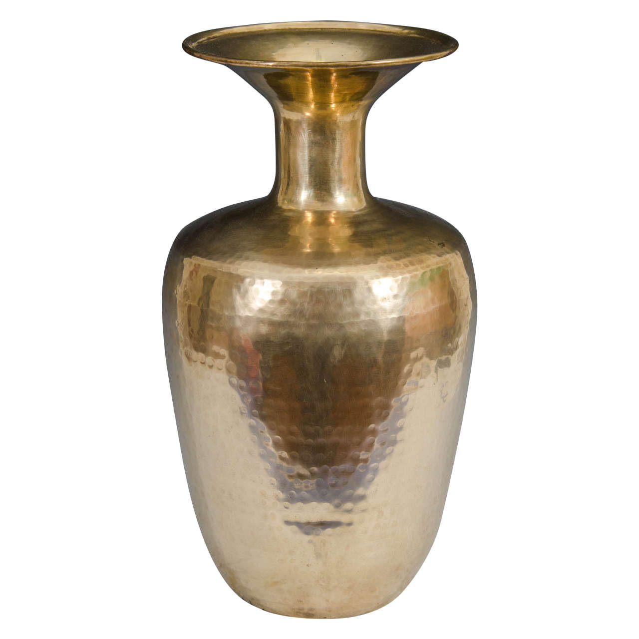 Vintage Hammered Brass Vase