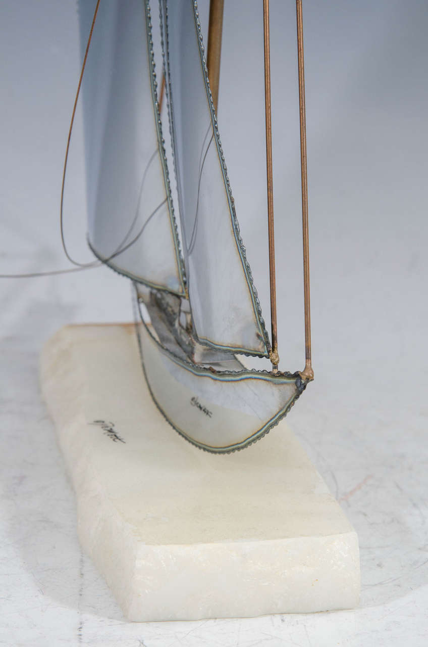 20th Century Midcentury Sailboat Sculpture by DeMott