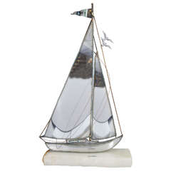 Midcentury Sailboat Sculpture by DeMott 8