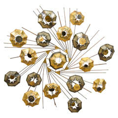 Spectacular Curtis Jere Abstract Metal Wall Sculpture