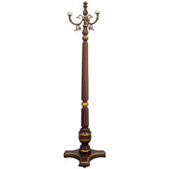 Midcentury Italian Coat Rack with Alabaster Detail