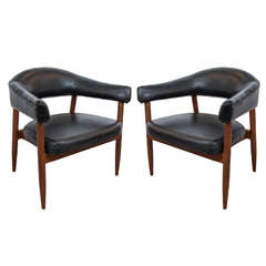 Vintage Midcentury Pair of Danish Modern Occasional Chairs