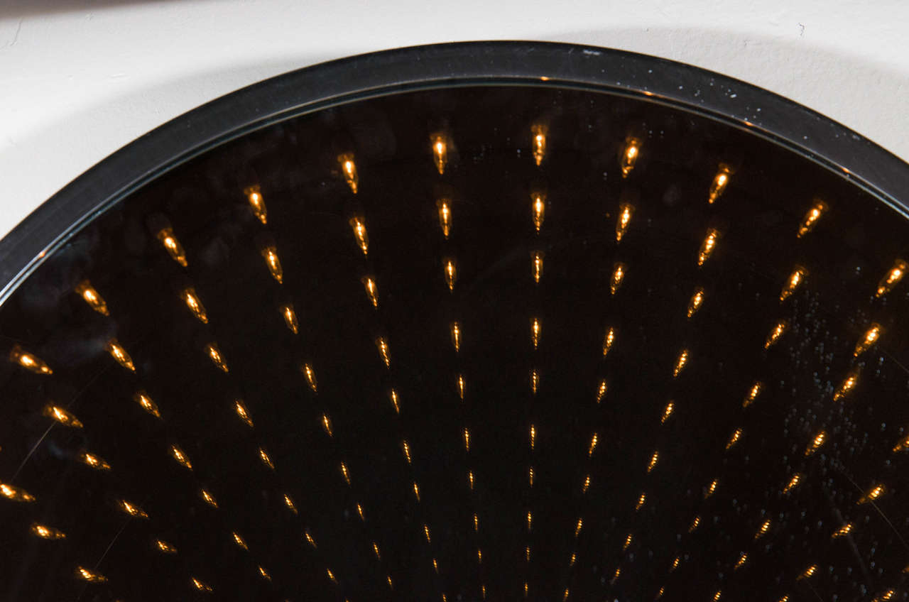 American Midcentury Infinity Wall Mirror by Earl Reiback 