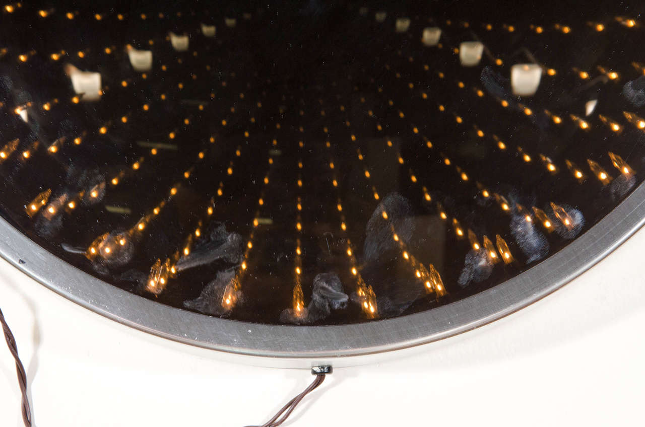 Late 20th Century Midcentury Infinity Wall Mirror by Earl Reiback 