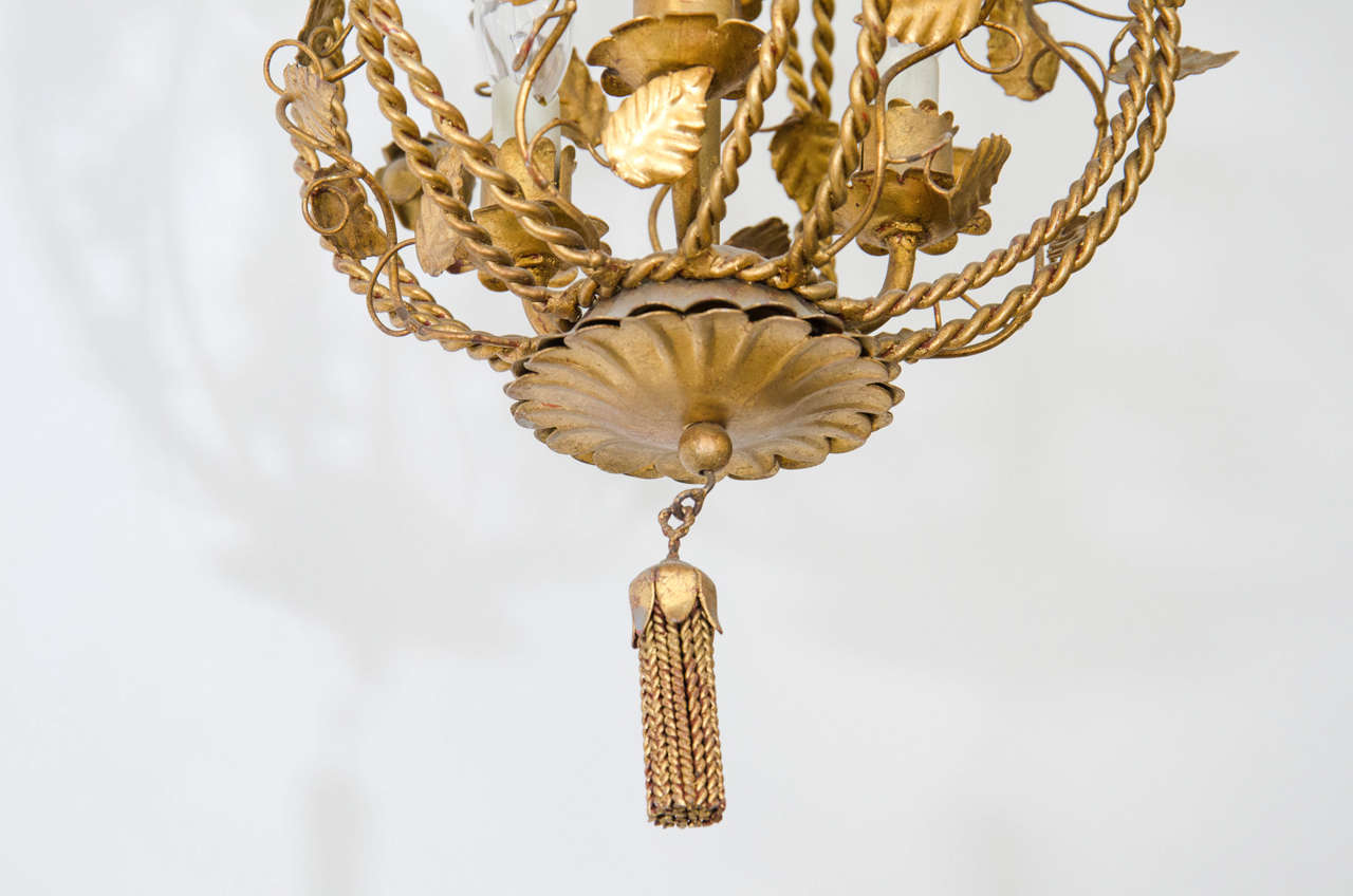 brass flower chandelier