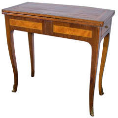 A Louis XVI Style Marquetry Game Table 3