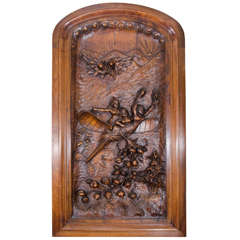 19th Century Hand-Carved French Wall Plaque