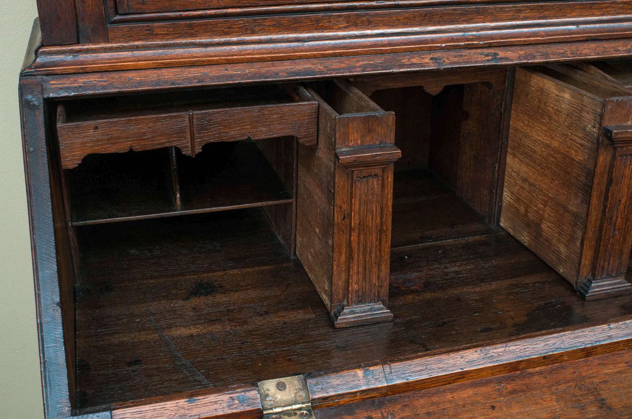 18th Century and Earlier Georgian Fall-Front Secretary Bookcase