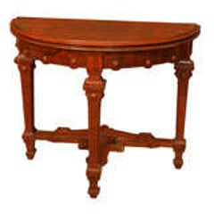Walnut Demi-lune Game Table 1
