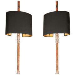 Iron Pole Sconces Made from Old Architectural Parts