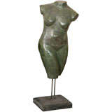 Fine Verdigris Bronze Female Torso