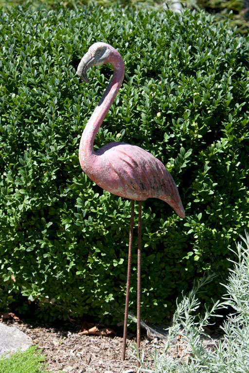 Fabulous 1950's Aluminum Pink Flamingo