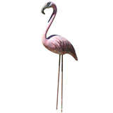 Fabulous 1950's Aluminum Pink Flamingo