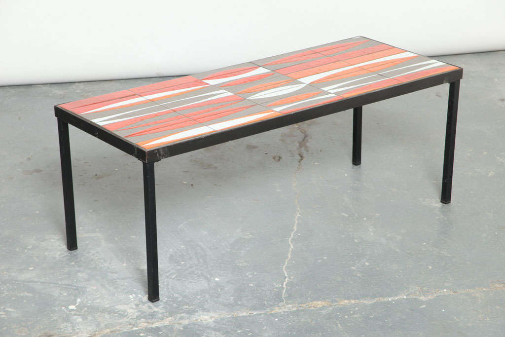 Coffee table designed by Roger Capron utilizing his 